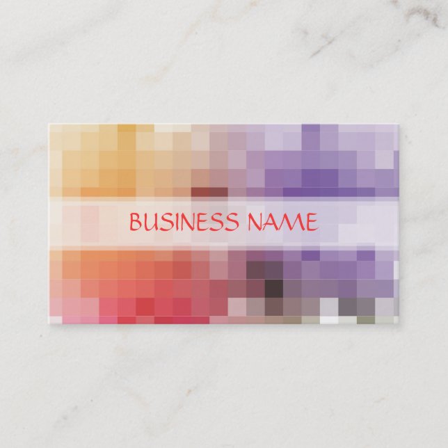 Tarjeta De Visita Arte abstracto de mosaico | Patrón geométrico mode (Anverso)