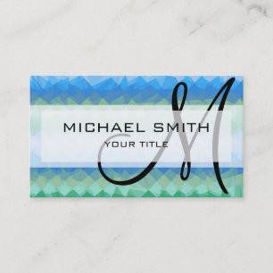 Tarjeta De Visita Arte abstracto en mosaico monograma personalizado