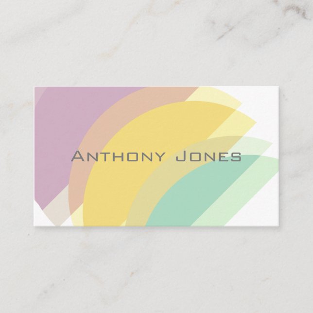 Tarjeta De Visita arte abstracto geométrico moderno personalizado de (Anverso)