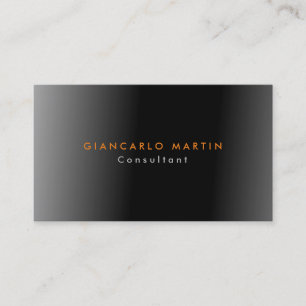 Tarjeta De Visita Arte abstracto minimalista gris negro liso