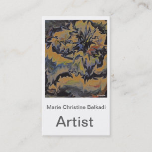 Tarjeta De Visita Arte abstracto nervioso para los artistas