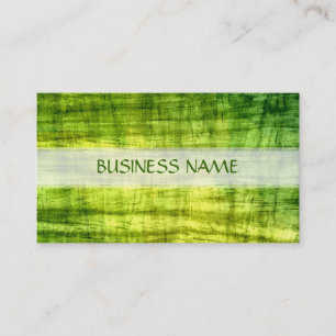 Tarjeta De Visita Arte abstracto verde de madera vintage