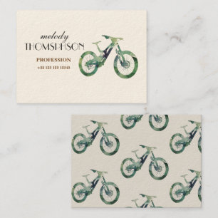 Tarjeta De Visita Arte Acuarela Deporte Extremo Bicicleta Descenso F