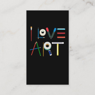 Tarjeta De Visita arte amor Esbozar Lápiz Dibujante Artista