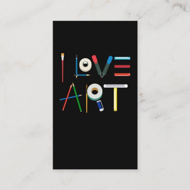 Tarjeta De Visita arte amor Esbozar Lápiz Dibujante Artista (Anverso)