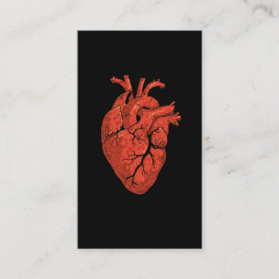 Tarjeta De Visita Arte anatómico de cardiología cardíaca