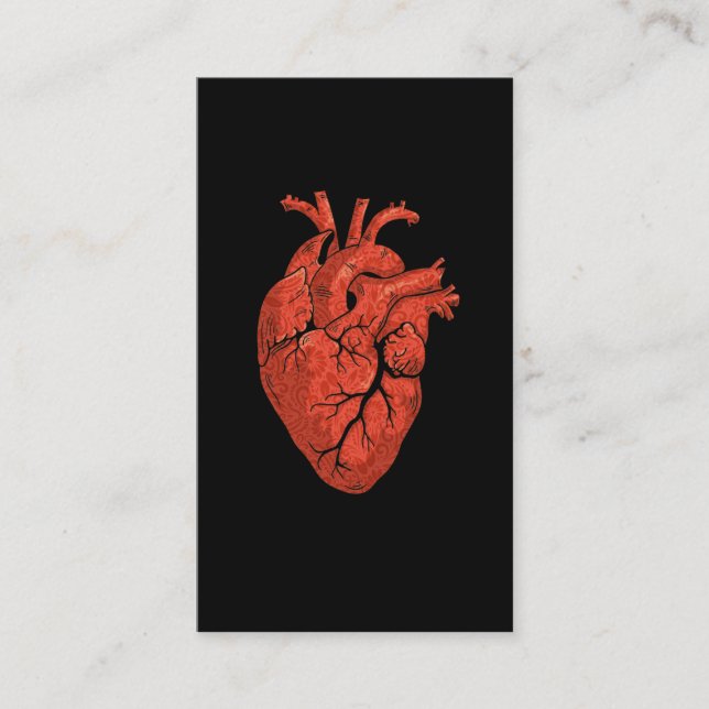 Tarjeta De Visita Arte anatómico de cardiología cardíaca (Anverso)