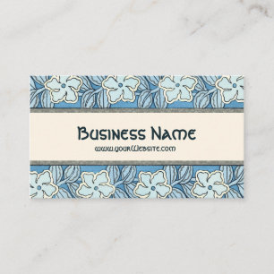 Tarjeta De Visita Arte Antiguo Floral Nouveau Flores de Vinca