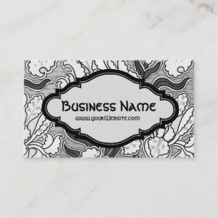 Tarjeta De Visita Arte Antiguo Floral Nouveau Irises Patrón de Flore
