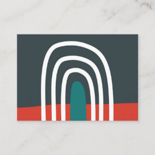 Tarjeta De Visita Arte arco iris dibujado a mano en Boho
