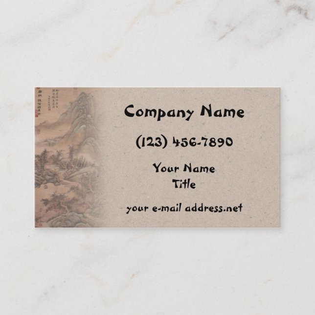 Tarjeta De Visita Arte asiático vintage (Anverso)