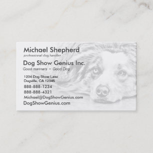 Tarjeta De Visita Arte australiano del perro de pastor