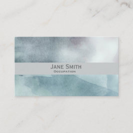 Tarjeta De Visita Arte azul acuático moderno