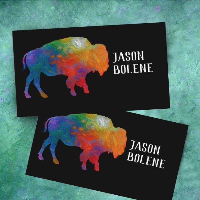 Tarjeta De Visita arte bisonte audaz de clase sobre personalizado ne (Subido por el creador)