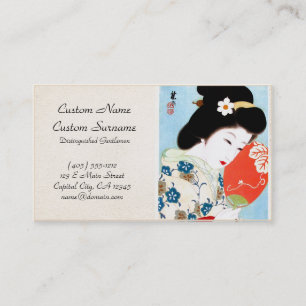 Tarjeta De Visita Arte clásico japonés oriental fresco de la seño