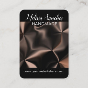 Tarjeta De Visita Arte con patrón mixto de bronce abstracto