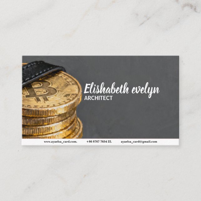 Tarjeta De Visita Arte conceptual de criptomoneda g43 (Anverso)