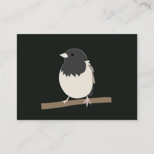 Tarjeta De Visita Arte de ave Junco de ojos oscuros