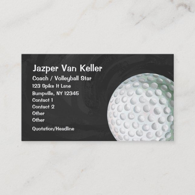 Tarjeta De Visita Arte de bolas de golf (Anverso)
