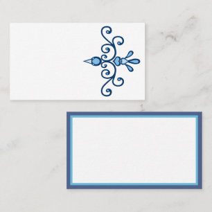 Tarjeta De Visita Arte de desplazamiento con estilo de pájaro azul y