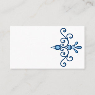 Tarjeta De Visita Arte de desplazamiento con estilo de pájaro azul y