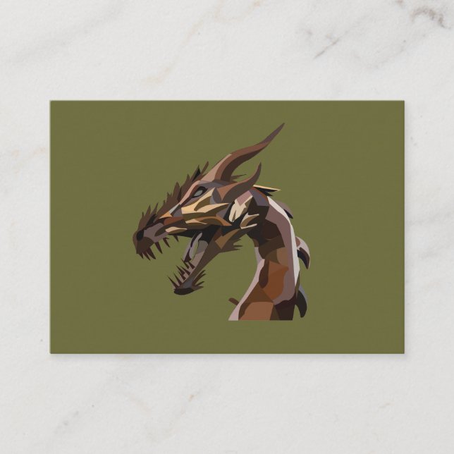 Tarjeta De Visita Arte de dragón abstracto moderno (Anverso)