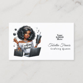 Tarjeta De Visita Arte de Empoderamiento de la Reina Afroamericana d