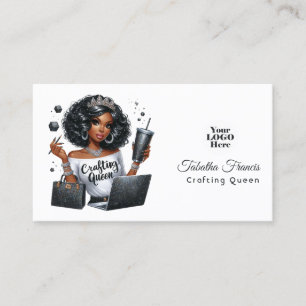 Tarjeta De Visita Arte de Empoderamiento de la Reina Afroamericana d
