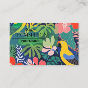 Tarjeta De Visita Arte de expresionismo moderno en los jardines trop