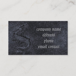 Tarjeta De Visita arte de fantasía de dragón de piedra
