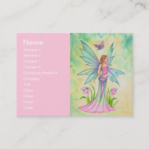 Tarjeta De Visita Arte de fantasía de hada mariposa de primavera