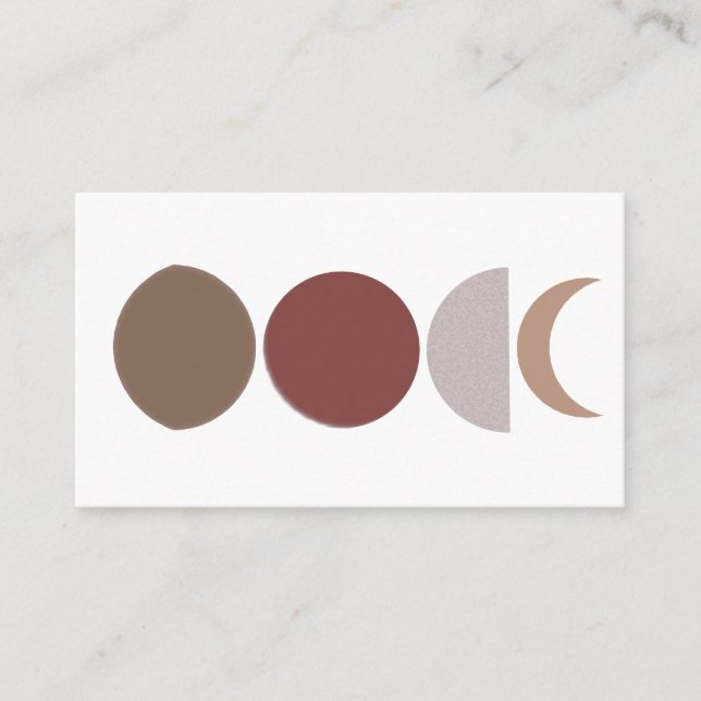 Tarjeta De Visita Arte de fase de la luna abstracta (Anverso)