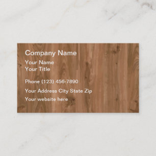 Tarjeta De Visita Arte de fondo de veta de madera de carpintero