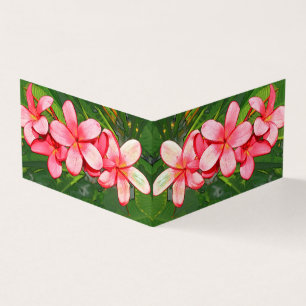 Tarjeta De Visita Arte de Frangipani Tropical Rosa