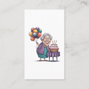 Tarjeta De Visita Arte de globos para fiesta de cumpleaños de Nana d