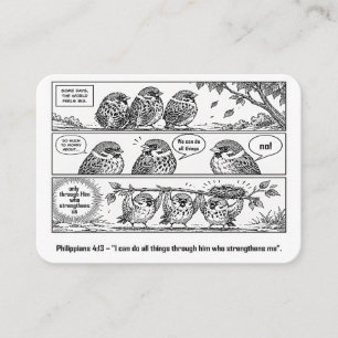 Tarjeta De Visita Arte de gorrión de dibujos animados de la Escritur