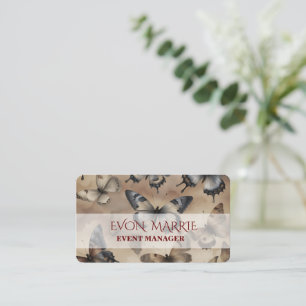 Tarjeta De Visita Arte de hermosas mariposas
