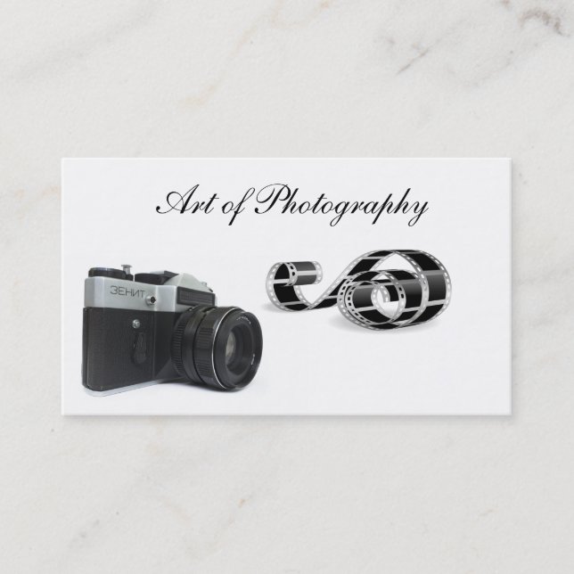 Tarjeta De Visita Arte de la fotografía (Anverso)
