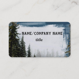 Tarjeta De Visita arte de la naturaleza de los pinos de montaña