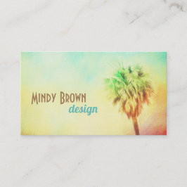 Tarjeta De Visita arte de la naturaleza de palmeras tropicales perso