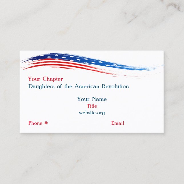 Tarjeta De Visita Arte de la palabra del capítulo de DAR (Anverso)