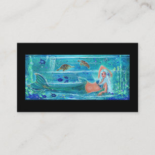Tarjeta De Visita Arte de la Sirena Calipso por Renee Lavoie