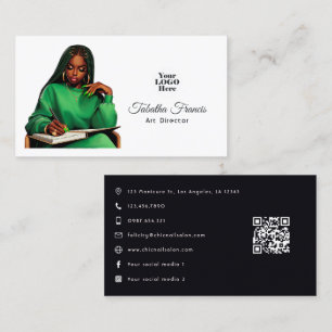 Tarjeta De Visita Arte de liderazgo de mujeres afro negras empoderad