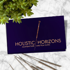 Tarjeta De Visita Arte de línea de agujas de acupuntura