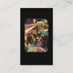 Tarjeta De Visita Arte de Lobos cósmicos Astronomía Wolf