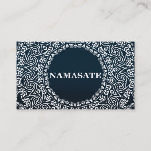 Tarjeta De Visita Arte de logotipo de yoga Namaste Mandala elegante