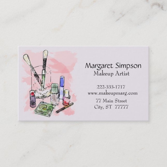 Tarjeta De Visita Arte de Maquillaje (Anverso)