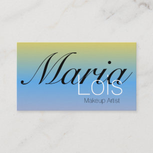 Tarjeta De Visita Arte de maquillaje de gradiente de dos tonos Ombré