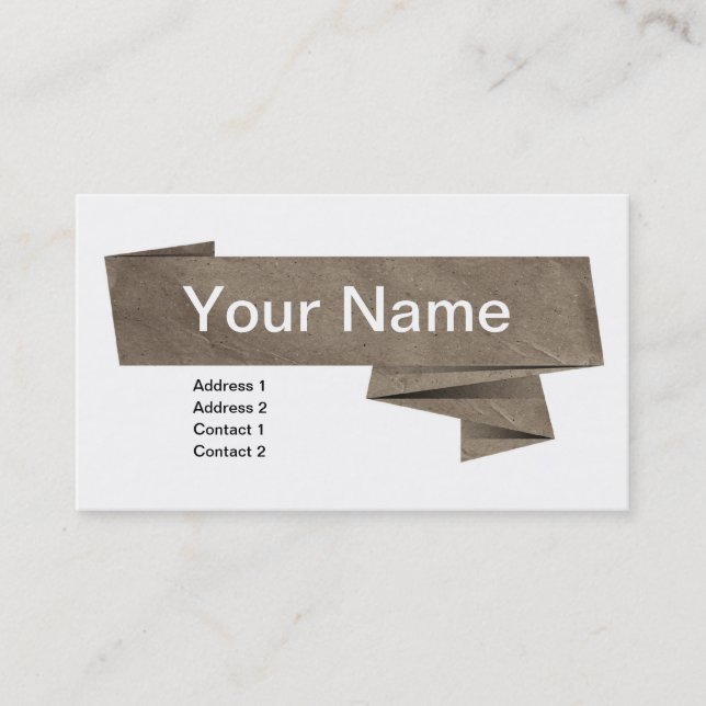 Tarjeta De Visita arte de papel (Anverso)