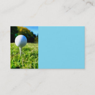 Tarjeta De Visita arte de pelota de golf en turquesa para los golfis